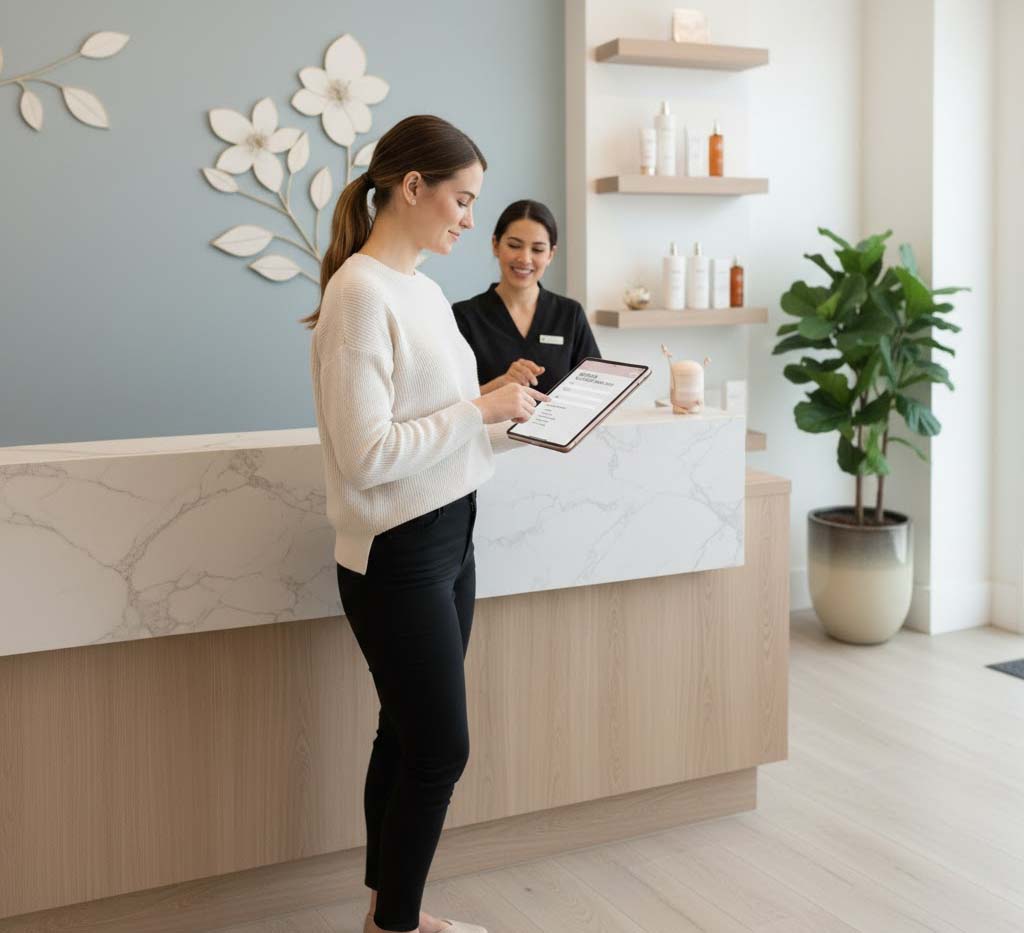 e-forms transform your spa but allowing you to ditch outdated paper forms!