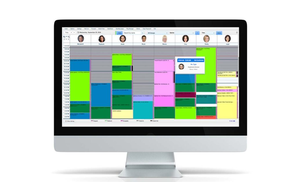 Your salon or spa's appointment book needs to be fast to make scheduling your clients quick and easy